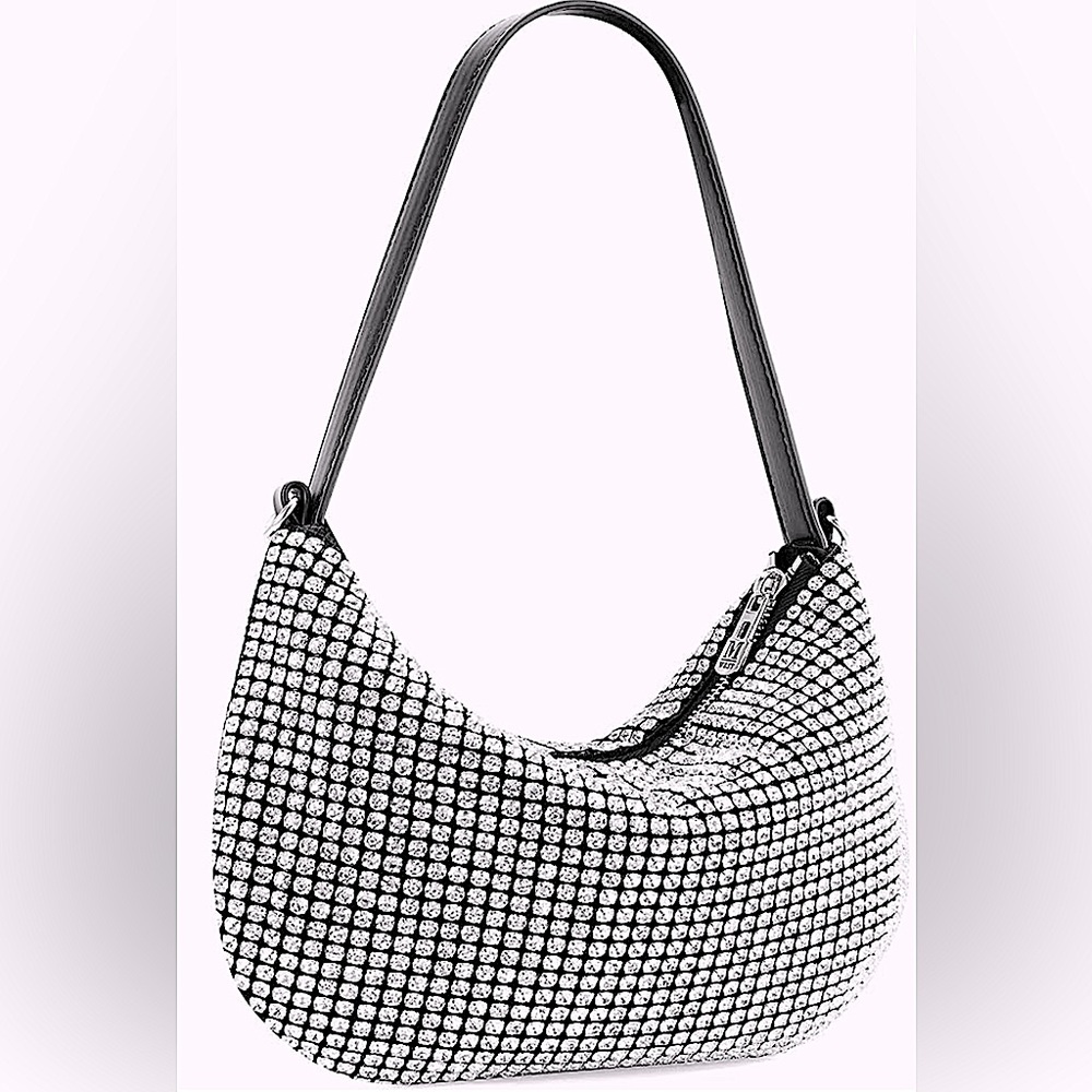 💎Bling Rhinestone💎Half-moon Shoulder Bag
